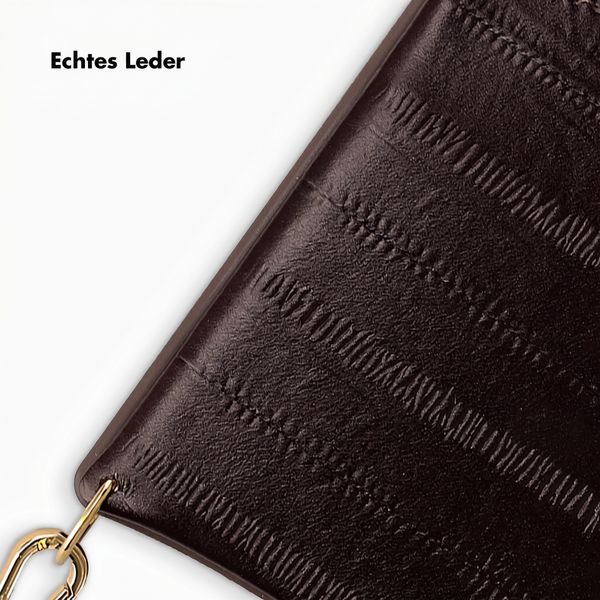 Selencia Nova Echtleder Backcover mit Kartenhalter Samsung Galaxy S26 - Dark Chocolate