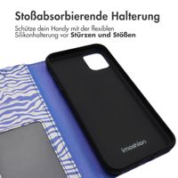 imoshion ﻿Design Klapphülle für das iPhone 11 - White Blue Stripes