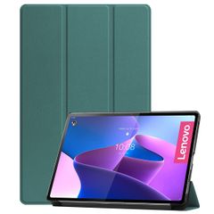 imoshion Trifold Klapphülle für das Lenovo Tab P12 Pro - Dunkelgrün