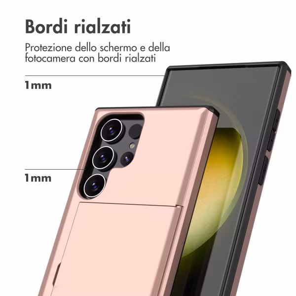 imoshion Backcover mit Kartenfach Samsung Galaxy S24 Ultra - Rosé gold