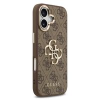 Guess 4G Metal Logo Back Cover Apple iPhone 17 - Gold Edge - Brown