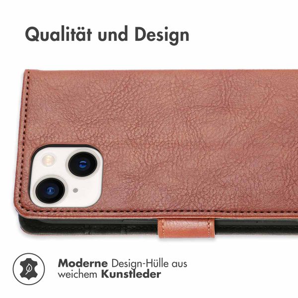 imoshion Luxuriöse Klapphülle Apple iPhone 14 / 13 - Braun