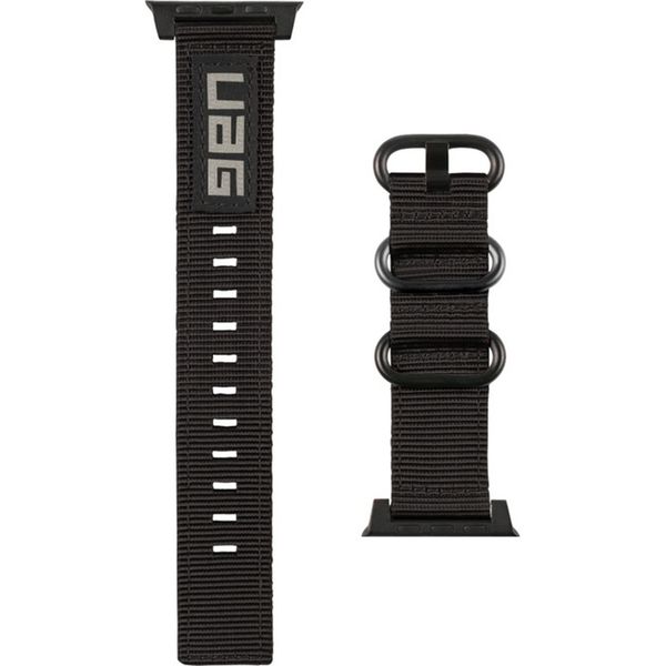 UAG Nato Armband für das  Apple Watch Series 1 t/m 9 / SE (38/40/41 mm) | Series 10 / 11 (42 mm) - Schwarz