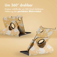 imoshion 360° drehbare Design Klapphülle für das Samsung Galaxy Tab A9 8.7 Zoll - Yellow Flowers