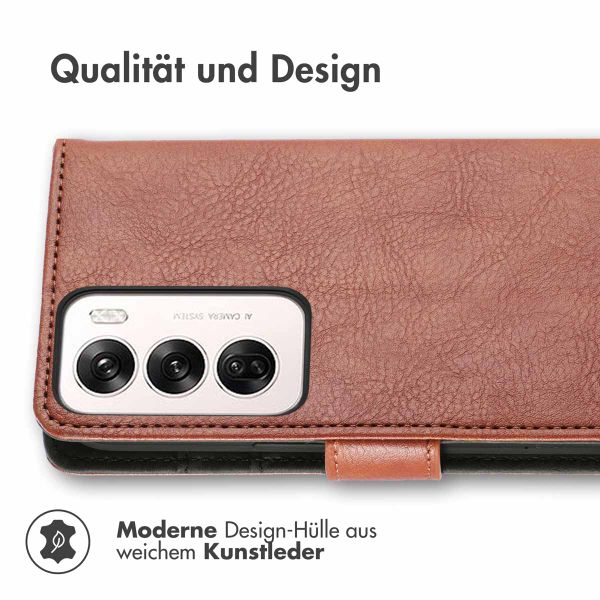 imoshion Luxuriöse Klapphülle Oppo Reno 12 - Braun