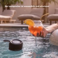 Selencia AquaPlay Bluetooth-Lautsprecher - Drahtloser Lautsprecher - Wasserdicht - Black