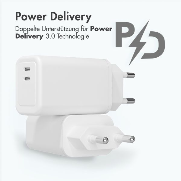 imoshion 35 Watt Ladegerät | Mit 2 USB-C-Anschlüsse - Weiß