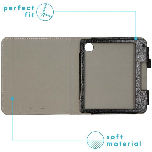 imoshion Vegan Leather Klapphülle Kobo Libra 2 / Tolino Vision 6 - Schwarz