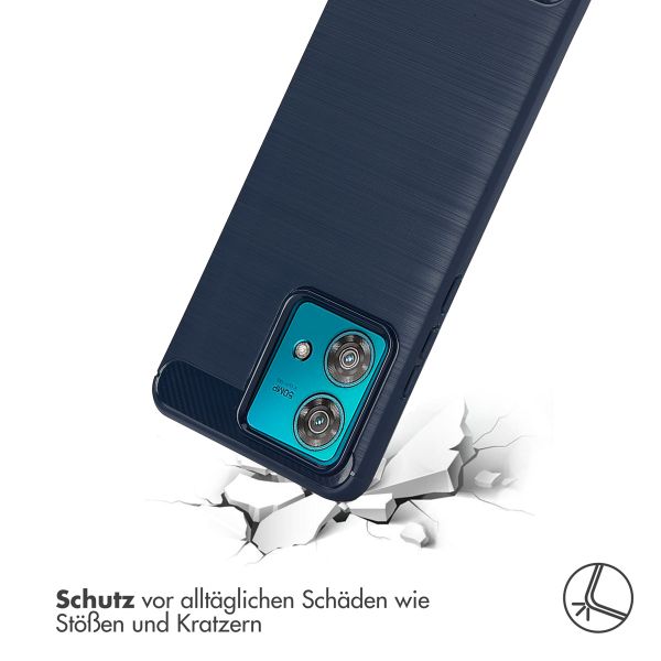 imoshion Brushed Back Cover für das Motorola Edge 40 Neo - Dunkelblau