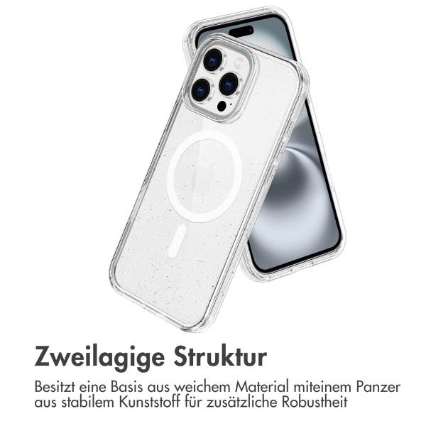 imoshion Sparkle Back Cover mit MagSafe Apple iPhone 16 Pro Max - Glitzer Transparent