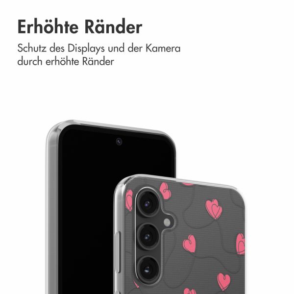 imoshion  Design Hülle für das Samsung Galaxy S23 FE - Dusty Rose Connected Hearts