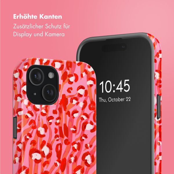 Selencia Vivid Tough Back Cover mit MagSafe für das iPhone 15 - Wild Spots Lipstick