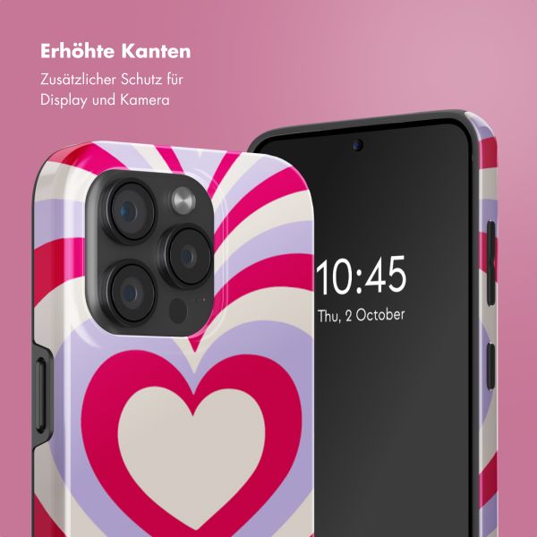Selencia Vivid Rückabdeckung mit MagSafe Apple iPhone 15 Pro - Double Hearts Rubine Red Lilac
