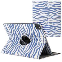 imoshion 360° drehbare Design Klapphülle Apple iPad Pro 13 (2024) M4 - White Blue Stripes