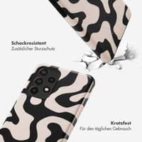 Selencia Vivid Tough Back Cover für das Samsung Galaxy A52(s) (5G/4G) - Art Wave Black