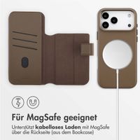 Accezz 2-in-1 Klapphülle aus Leder mit MagSafe Apple iPhone 17 Pro Max - Kaffeebraun