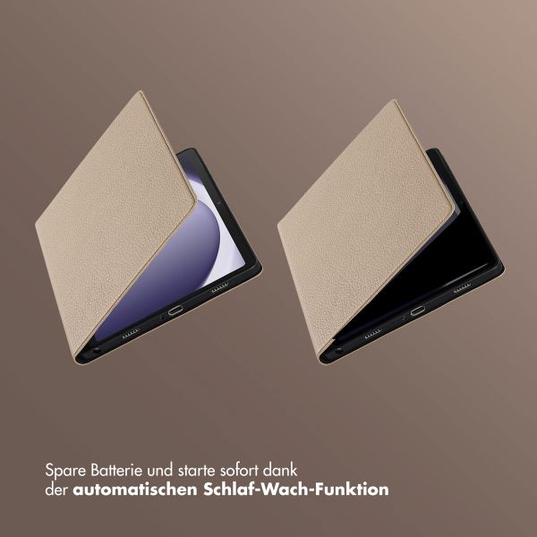Selencia Riva Klapphülle Samsung Galaxy Tab A9 Plus - Beige