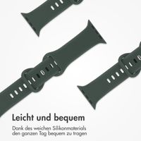 imoshion Silikon-Armband⁺ für  Apple Watch Series 1 t/m 9 / SE (38/40/41 mm) | Series 10 / 11 (42 mm) - Größe S/M - Olive