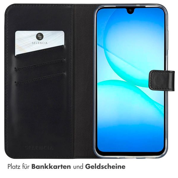 Selencia Echtleder Klapphülle Samsung Galaxy A17 - Schwarz
