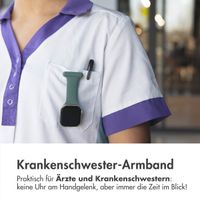 imoshion Pflegekräfte Silikonarmband für das  Apple Watch Series 1 t/m 9 / SE (38/40/41 mm) | Series 10 / 11 (42 mm) - Grün