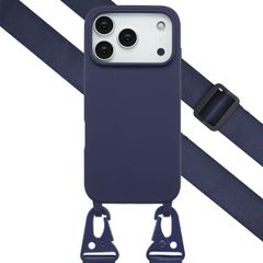 Selencia SilikonHülle mit abnehmbarem Band Apple iPhone 17 Pro Max - Dunkelblau
