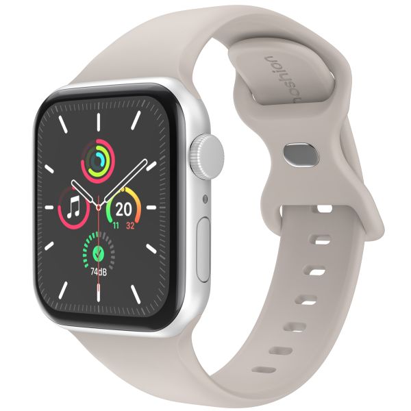 imoshion Silikonband⁺ für die Apple Watch Series 1 bis 9 / SE (38/40/41 mm) | Series 10 (42 mm) - Stone - Größe S/M