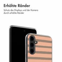 imoshion Design Hülle Samsung Galaxy A14 (5G) - Striped Peach Reverse