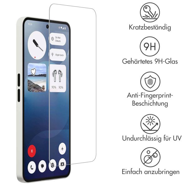 Accezz Displayschutz aus gehärtetem Glas für das Nothing Phone (3a) / (3a) Pro