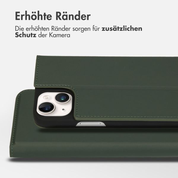 Accezz Premium Leather Slim Klapphülle Apple iPhone 14 Plus - Grün