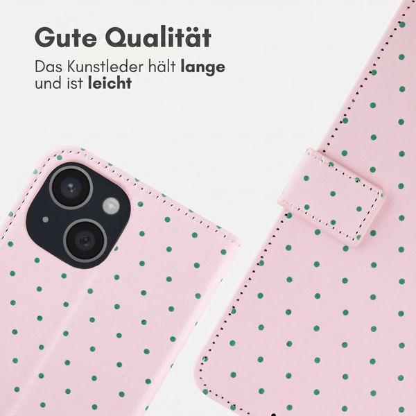 imoshion Design Klapphülle Apple iPhone 14 - Happy Dots
