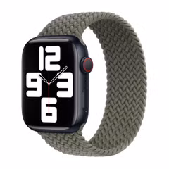 Apple Geflochtenes Solo Loop für das  Apple Watch | 38/40/41/42 mm - Größe 8 - Olive