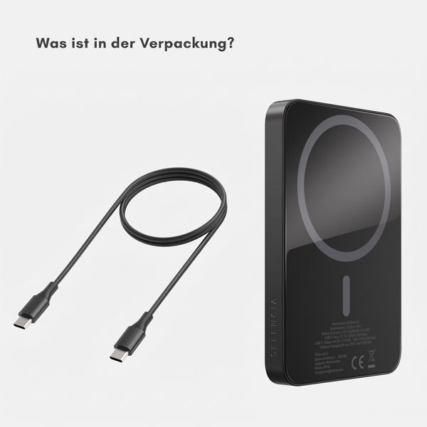 Selencia Vivid Powerbank 5.000 mAh - MagSafe und Qi - Black / Rebel Crush