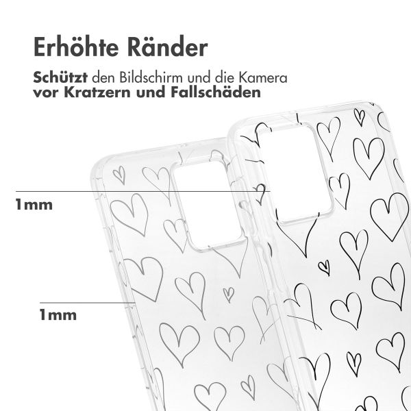 imoshion Design Hülle Motorola Moto G54 - Hearts