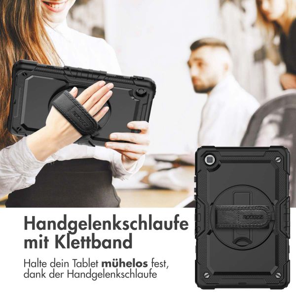 Accezz Robustes Back Cover mit Schultergurt Samsung Galaxy Tab A7 Lite - Schwarz