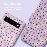 imoshion ﻿Design Klapphülle für das Google Pixel 6a - Purple Flowers