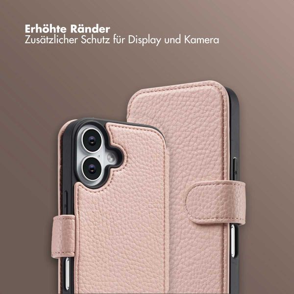 Selencia Riva Bookcase mit MagSafe und Handgelenkband Apple iPhone 17 - Old Pink