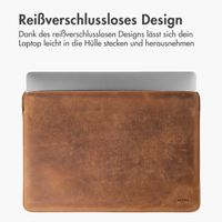 Accezz Leather Laptop Hülle Apple MacBook 15 Zoll - Laptop Sleeve - Cognac