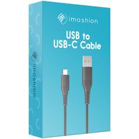 imoshion USB-C auf USB-Kabel für das Samsung Galaxy S21 Ultra - Geflochtenes Gewebe - 3 m - Schwarz