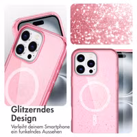 imoshion Sparkle Back Cover mit MagSafe Apple iPhone 16 Pro - Glitzer Rosa