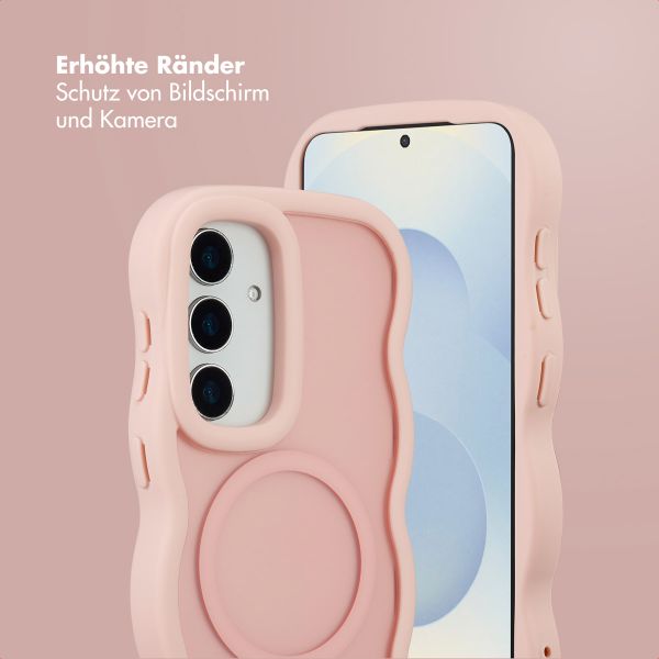 Selencia Wavy Backcover mit MagSafe Samsung Galaxy S24 / S25 - Soft Pink