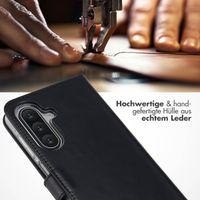 Selencia Echtleder Klapphülle Samsung Galaxy A17 - Schwarz