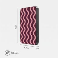 Selencia Vivid Powerbank 5.000 mAh - MagSafe und Qi - Black / Wavy Baby Burgundy