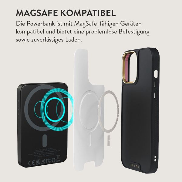 Burga Magnetische Powerbank 5.000 mAh - MagSafe und Qi2 - Celestial / Gunmetal