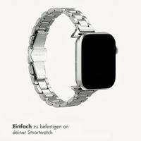 Selencia Slim Stahlgliederarmband für Apple Watch | 38/40/41/42 mm - Silber