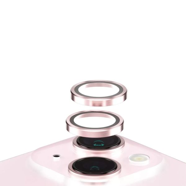 PanzerGlass Kameraprotektor Hoop Optic Rings für das iPhone 15 / 15 Plus - Pink