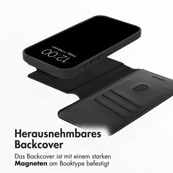 Accezz 2-in-1 Klapphülle aus Leder mit MagSafe Apple iPhone 18 Pro Max / 17 Pro Max - Onyx Black