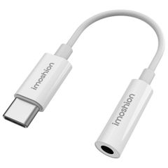 imoshion AUX-Adapter – USB-C auf 3,5 mm/Audio-Klinkenadapter – USB-C Stecker auf AUX-Buchse – Weiß