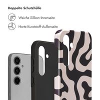 Selencia Vivid Tough Back Cover für das Samsung Galaxy A55 - Art Wave Black