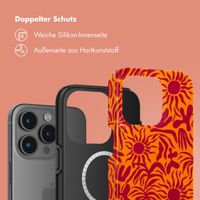 Selencia Vivid Tough Back Cover mit MagSafe für das iPhone 15 Pro Max - Tropical Vibes Apricot