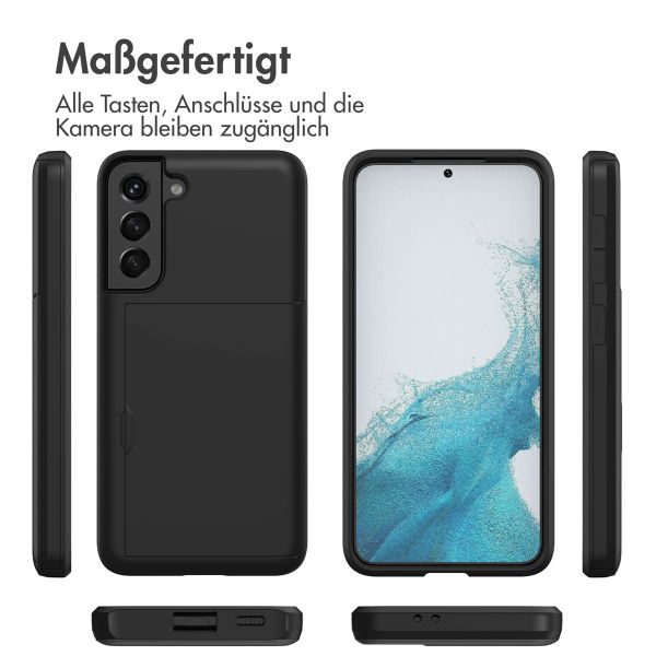 imoshion Backcover mit Kartenfach Samsung Galaxy S22 - Schwarz